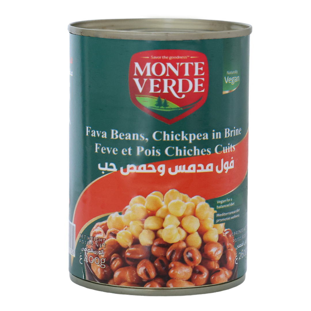 Monte Verde Fava Beans And Chickpea In Brine Can - 400g