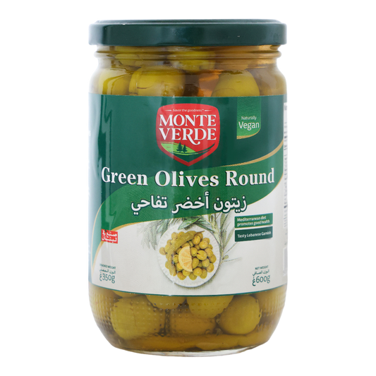 Monte Verde Green Olives Round Jar - 600g